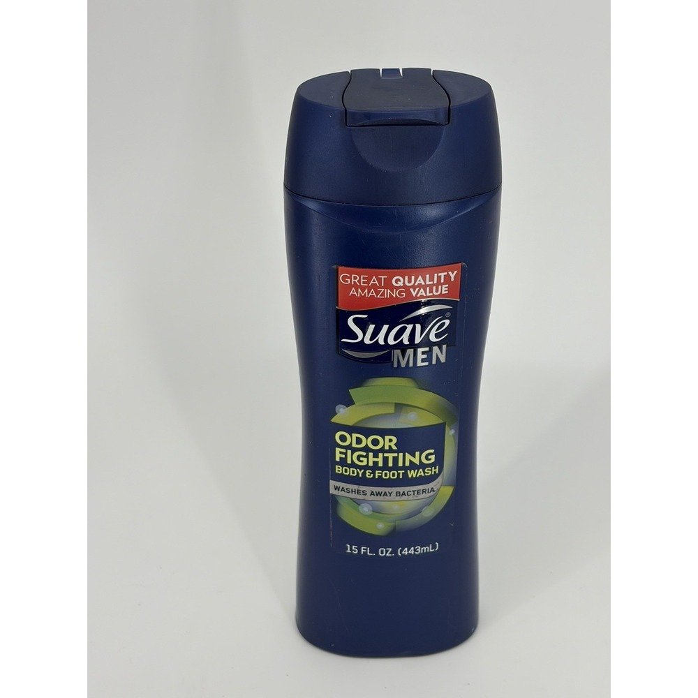 Suave Men Odor Fighting Body and Foot Wash 15 fl oz
